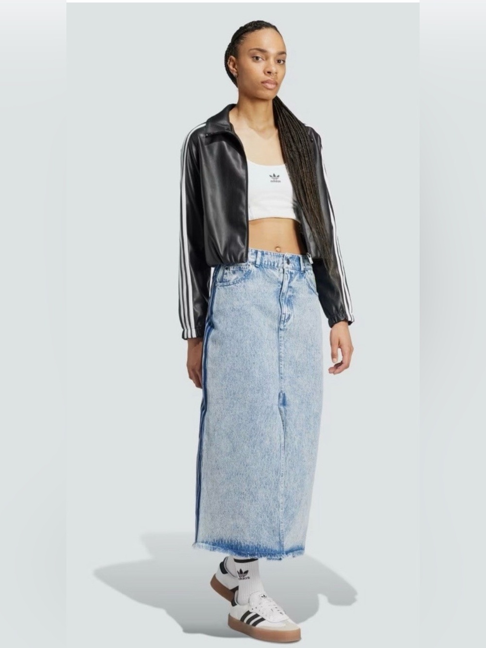 BNWT Adidas Originals x KSENIASCHNAIDER Denim Maxi Skirt JG